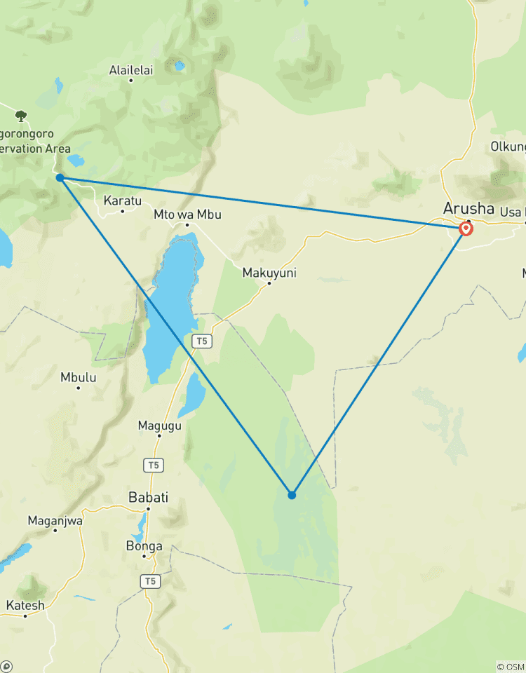 Circuito Maravilla de acampada de 2 días en Tarangire y Ngorongoro
