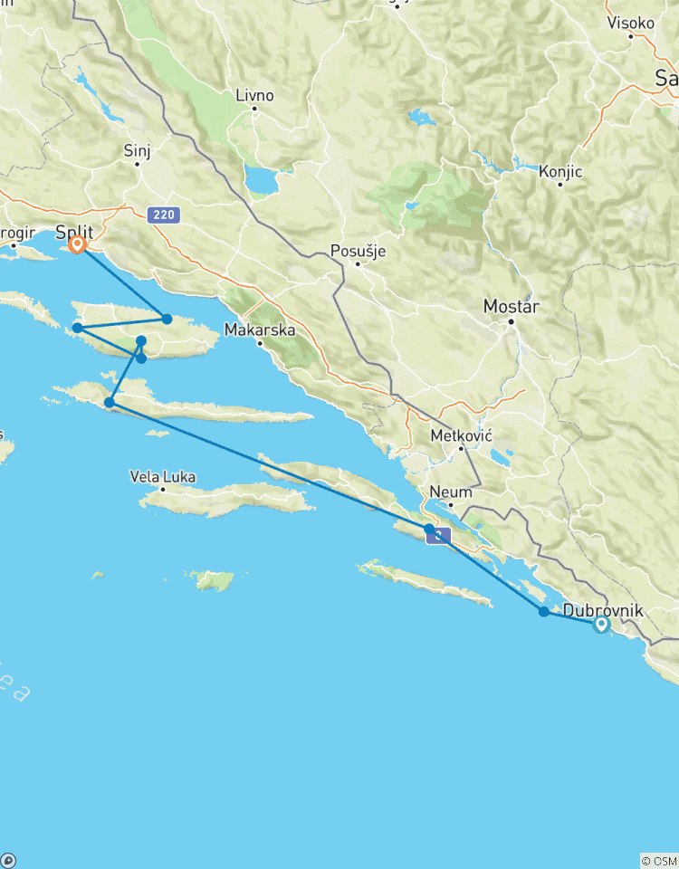 Cruise Dubrovnik naar Split Express (Deluxe Superior) – 5 dagen-rondreis