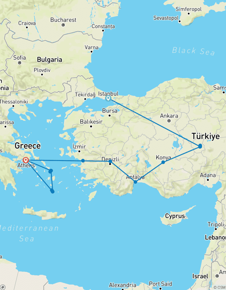 Circuito Tour Privado Premium de 15 Días por 2 Países: TURQUÍA Y GRECIA| ¡Dos Reinos, Una Maravillosa Búsqueda! | Viaje por Carretera VIP | por ANGELS VACATIONS - (Vuelo Turquía-Grecia Incluido)
