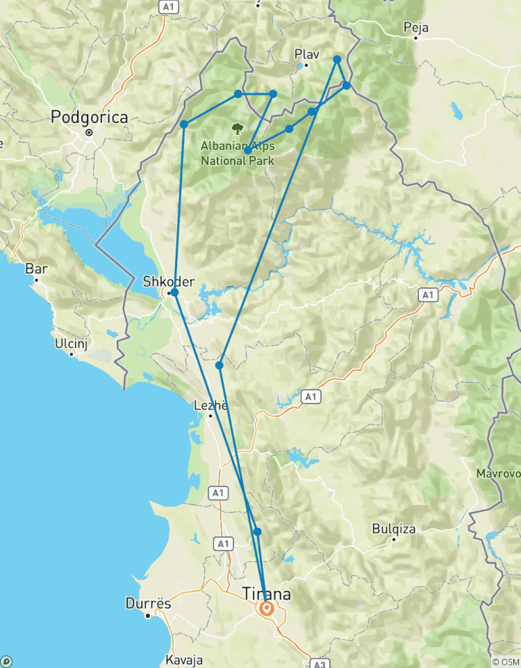 Circuito Alpes Albaneses - Aventura de senderismo de 8 días