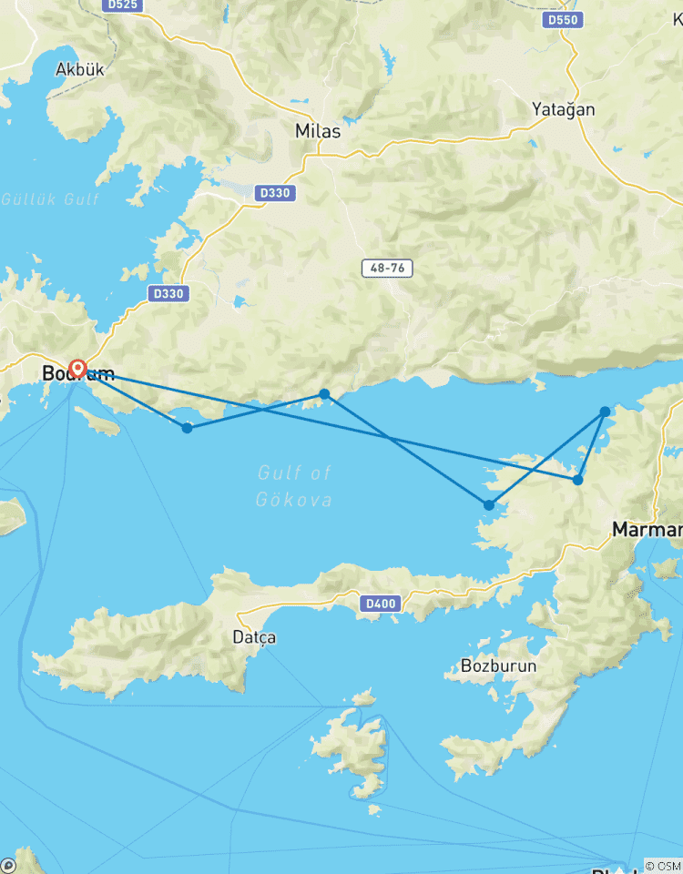 Gulet Roulette | 4 Cabins Private Blue Cruise | Bodrum-Gulf of Gokova Tour