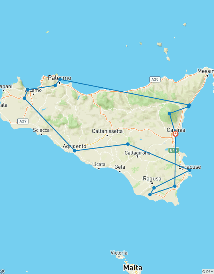 Circuito 8 días Sicilia: La isla de los tesoros desde Catania