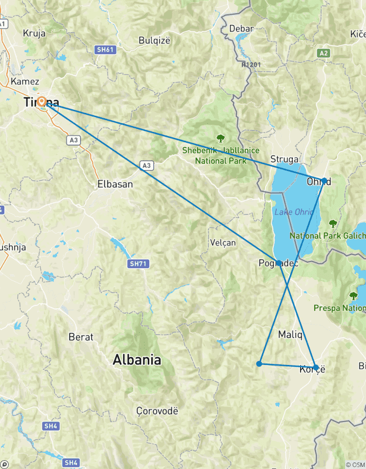 Circuito Albania y Macedonia del Norte: Tirana a Ohrid