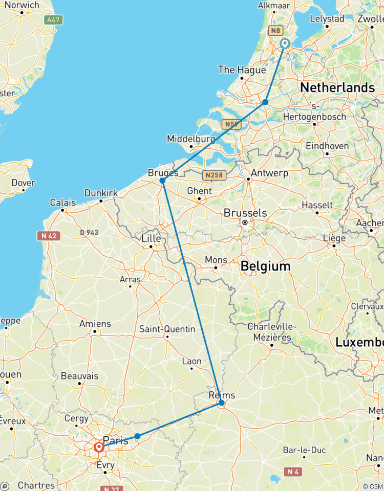 Circuito Viaje por Holanda, Bélgica y Francia