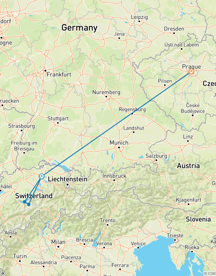 7 Day Zurich And Prague By Train Tour