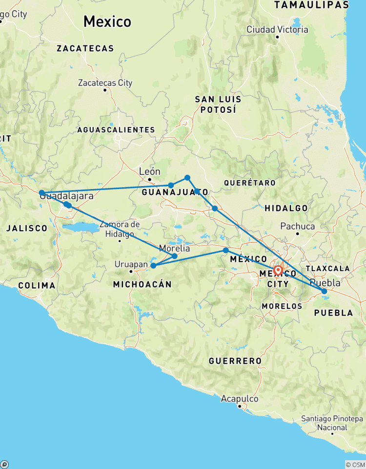 Mexique colonial circuit