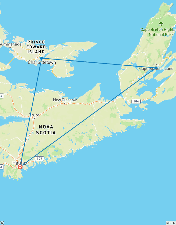 Roulez au Canada atlantique : Highlands et îles circuit