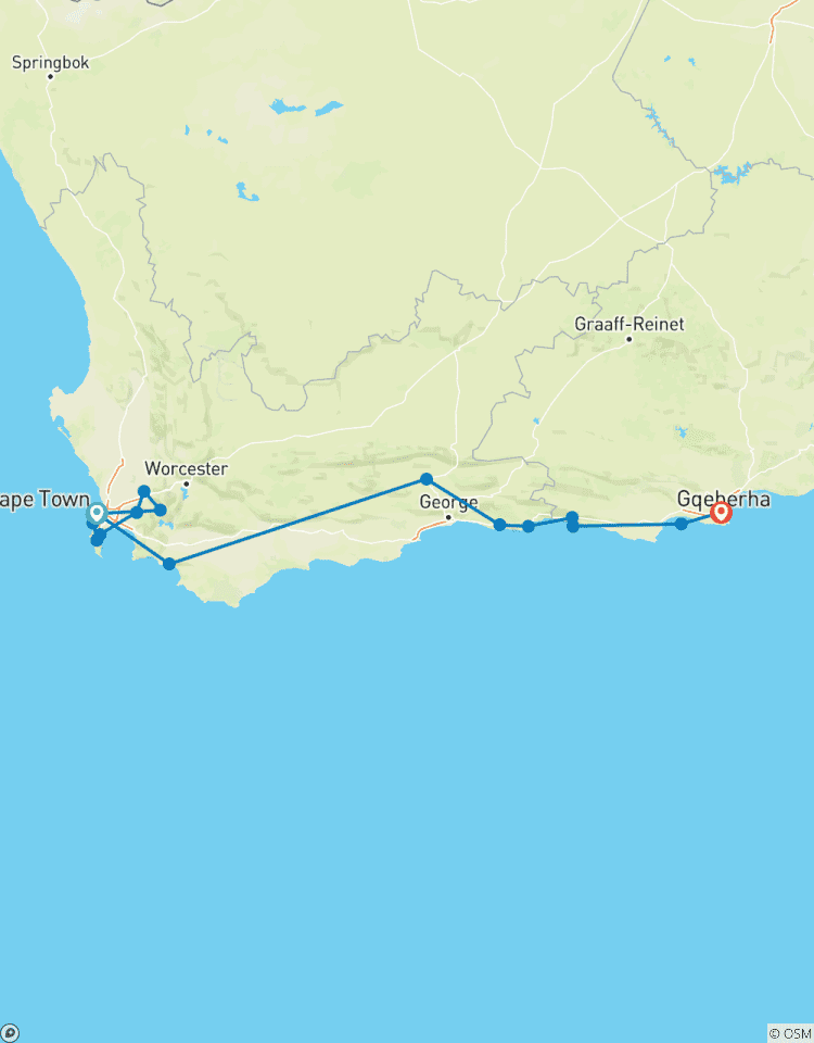 Circuito Ciudad del Cabo y la Ruta Jardín