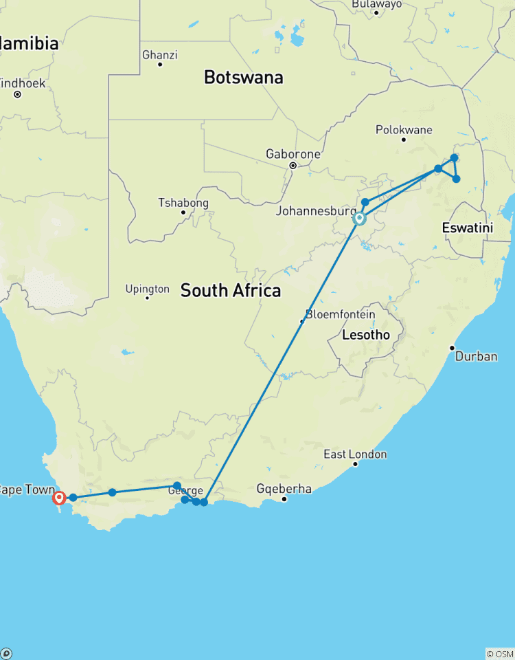 Circuito Ciudad del Cabo, Kruger y Ruta Jardín