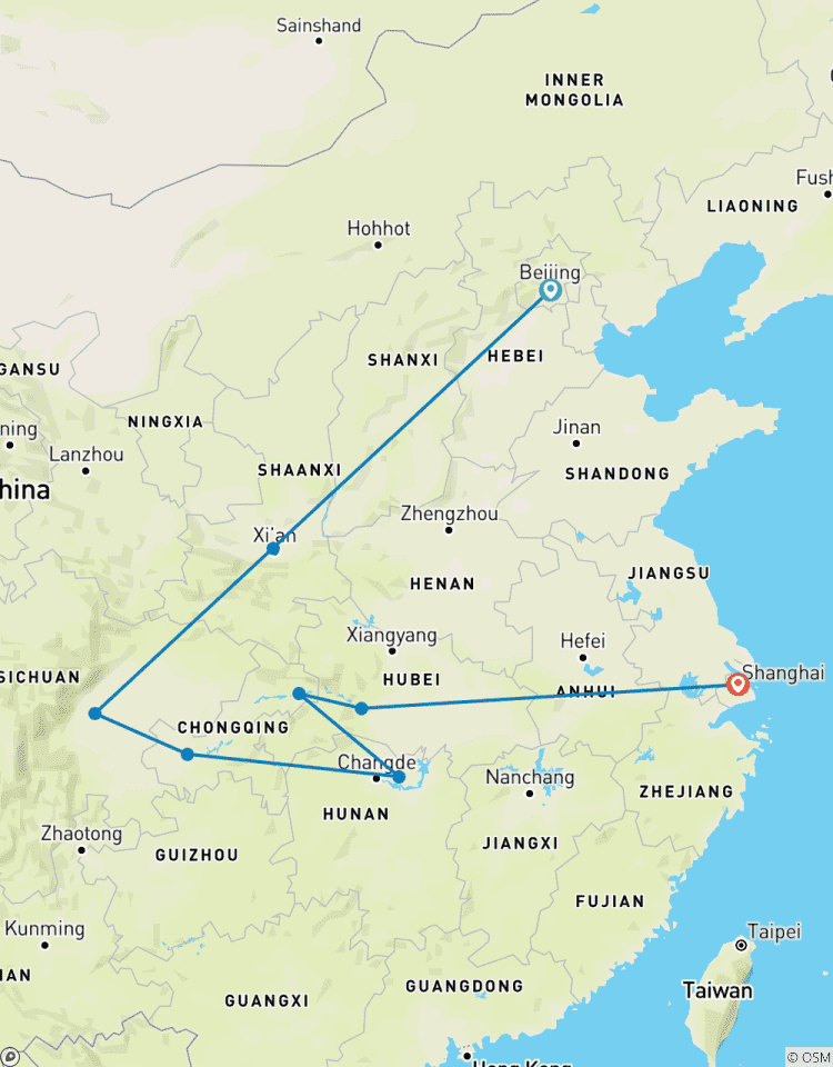 Blauwe Draak van China, Spaanstalige gids, privérondleiding-rondreis