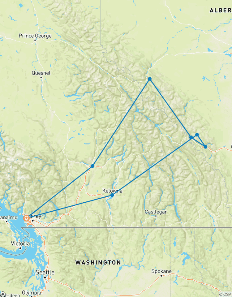 5 Daagse rondreis door de Canadese Rockies vanuit Vancouver met Rocky Mountaineer Experience-rondreis