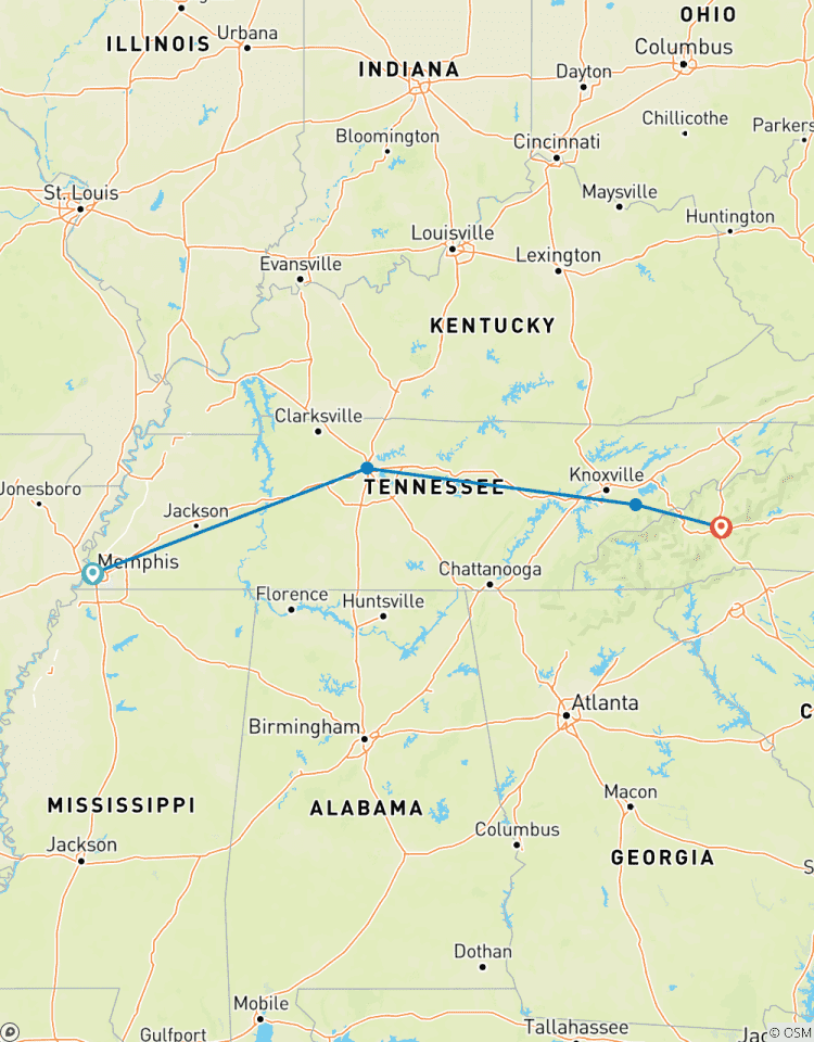 Musikstädte USA mit Memphis, Nashville & The Biltmore Rundreise