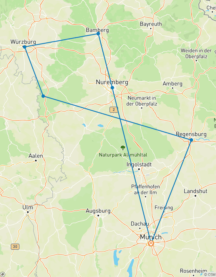 To Bavaria, and Beyond! - Self Guided Rail Tour Tour