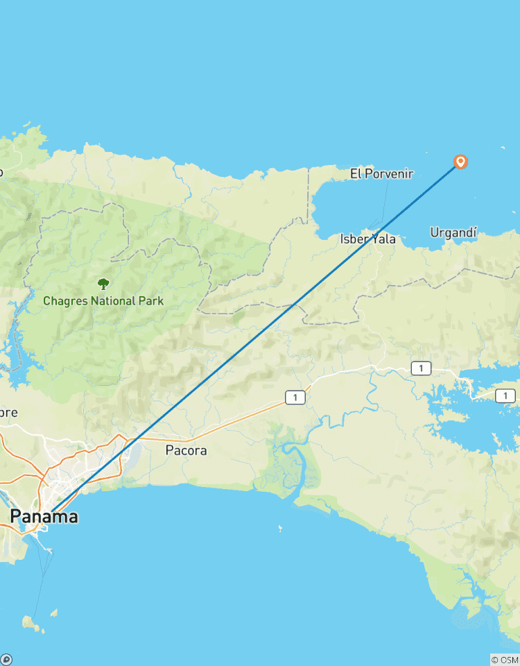 Circuito Escapada de 2 días a San Blas: Cabaña de paja compartida en Isla Asserya