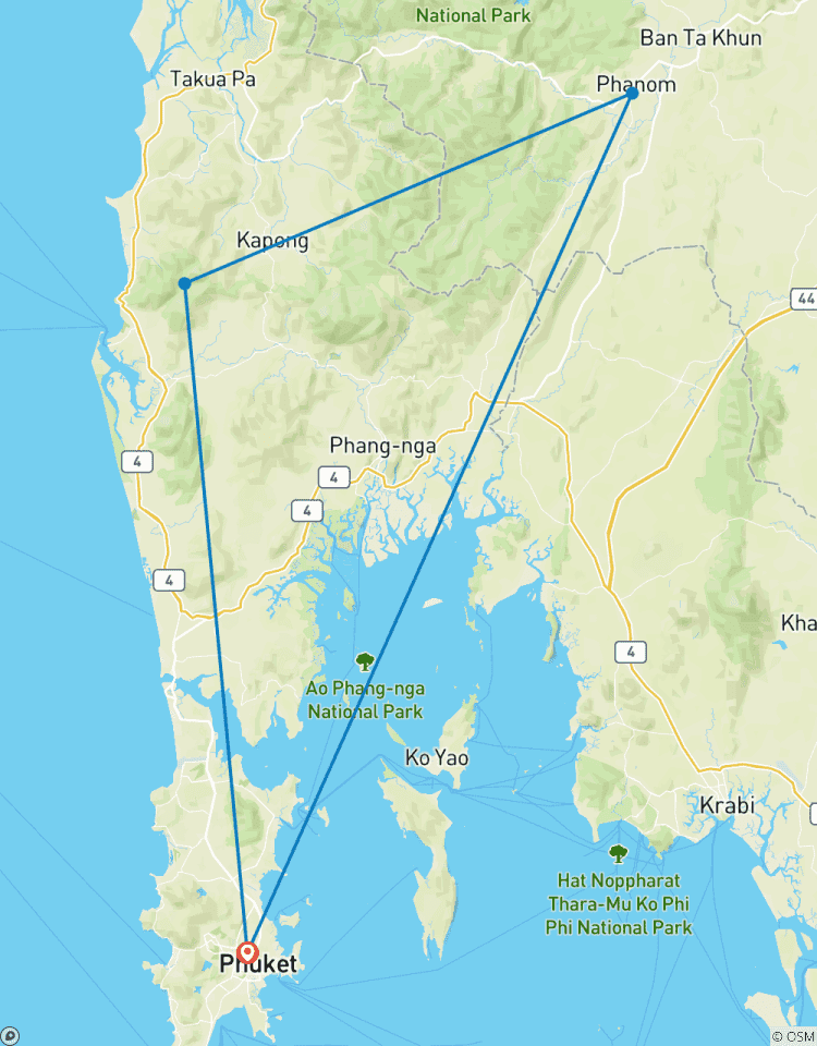 Thaïlande du Sud 10 jours d\'aventure et de sérénité : Phuket, Khao Sok et Khao Lak circuit