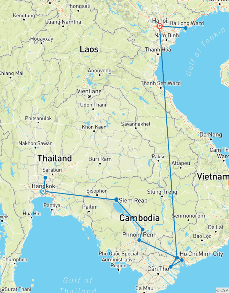 Libérez l\'esprit de l\'Asie du Sud-Est : Thaïlande, Cambodge, Vietnam en 14 jours circuit