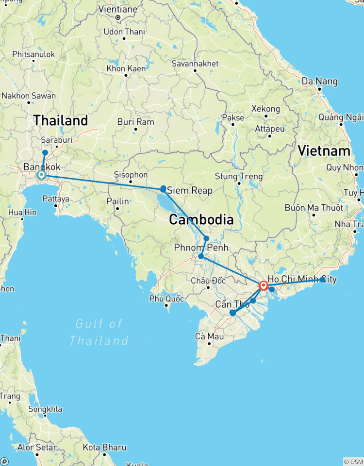 Reise durch Geschichte, Kultur und Strandurlaub für Thailand, Kambodscha & Vietnam in 14 Tage Rundreise
