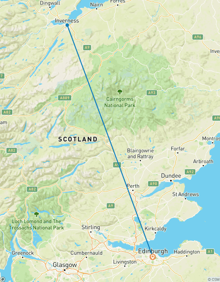 6 Day Edinburgh and Inverness By Train Tour