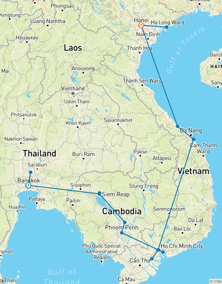 Eine Reise durch die Zeit: Thailand - Kambodscha - Vietnam in 19 Tage Rundreise