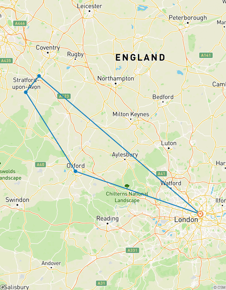 5 Day London, Oxford, Stratford And Warwick Tour