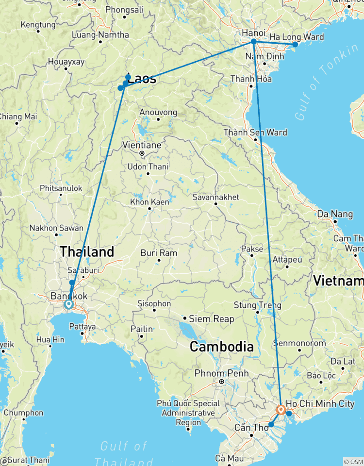Odyssée de l\'Asie du Sud-Est : Thaïlande, Laos, Vietnam en 13 jours circuit