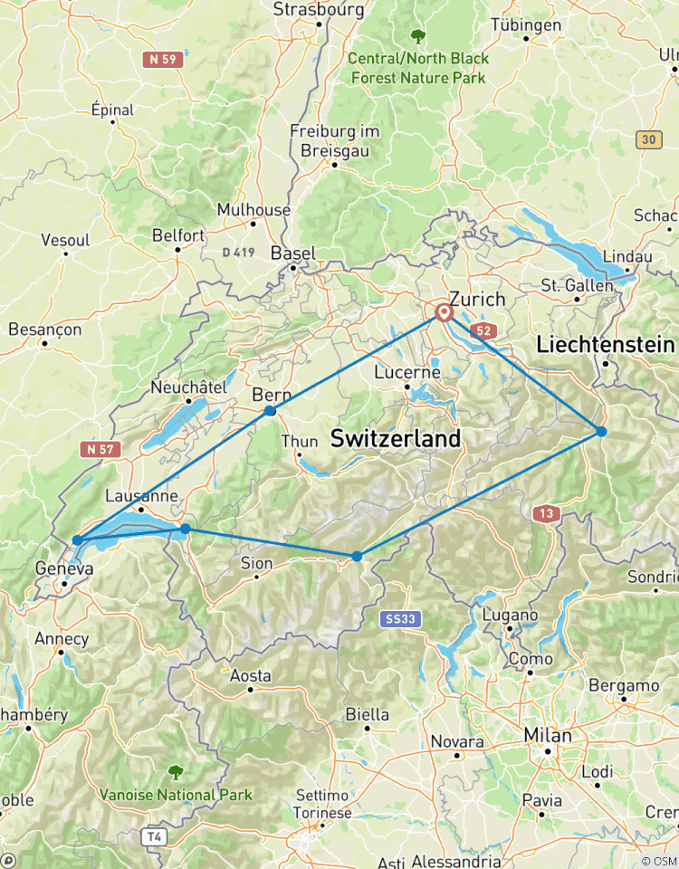 Majestic Switzerland: 9 Days of Lakes, Mountains, and Charm Tour