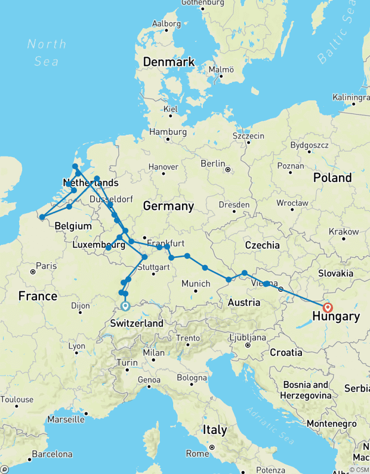 Joyaux de l\'Europe & Rhin romantique et Moselle 2026 - 29 jours (from Bâle to Budapest) circuit