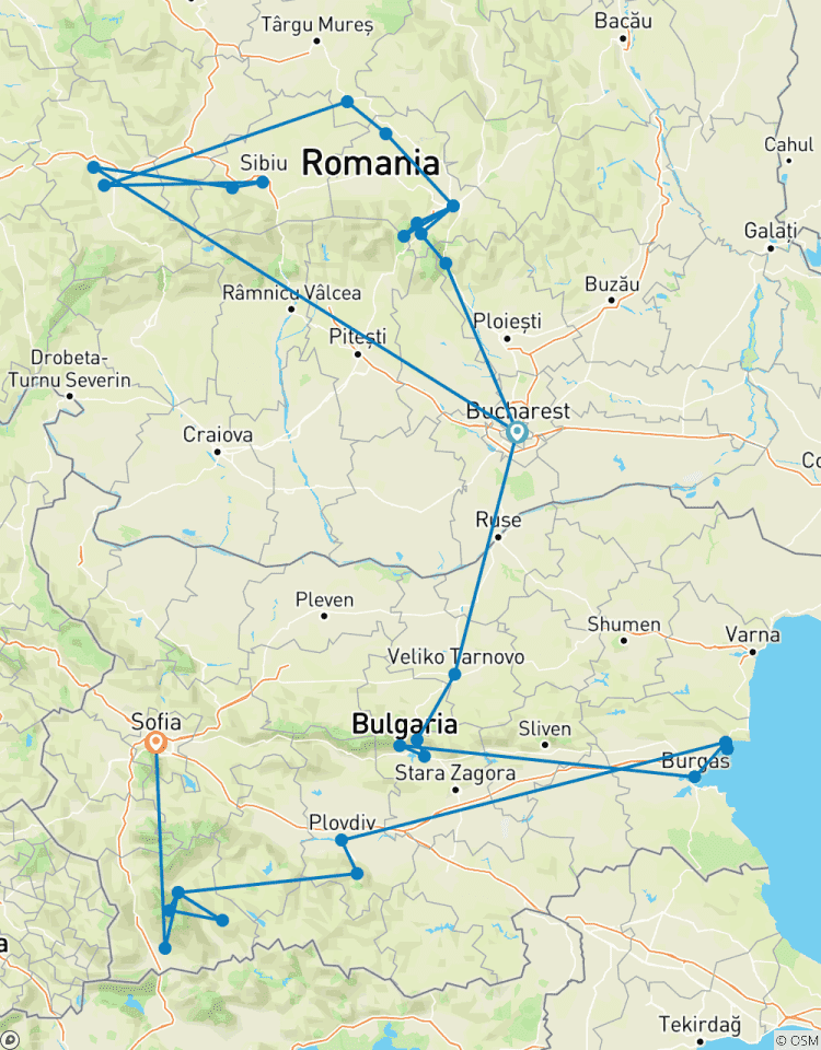 The Best of Romania and Bulgaria – Self-drive Tour Tour