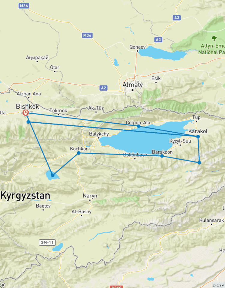 Mix Adventure Tour Kirgisistan 8 Tage 7 Nächte, Cholpon Ata, Altyn Arashan, Jeti Oguz, Barskoon, Kochkor, Moldo Ashu Pass, Son Kul, Kalmak Ashu Pass, Bishkek Rundreise