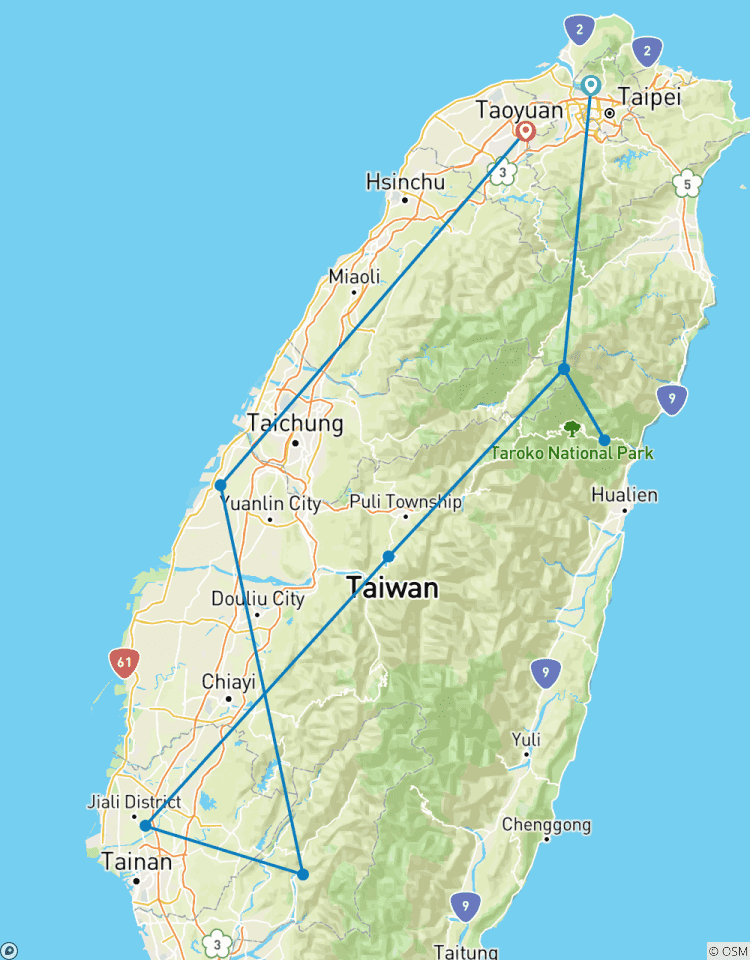 【Taiwan】7 Days Discover Formosa Tour Package circuit