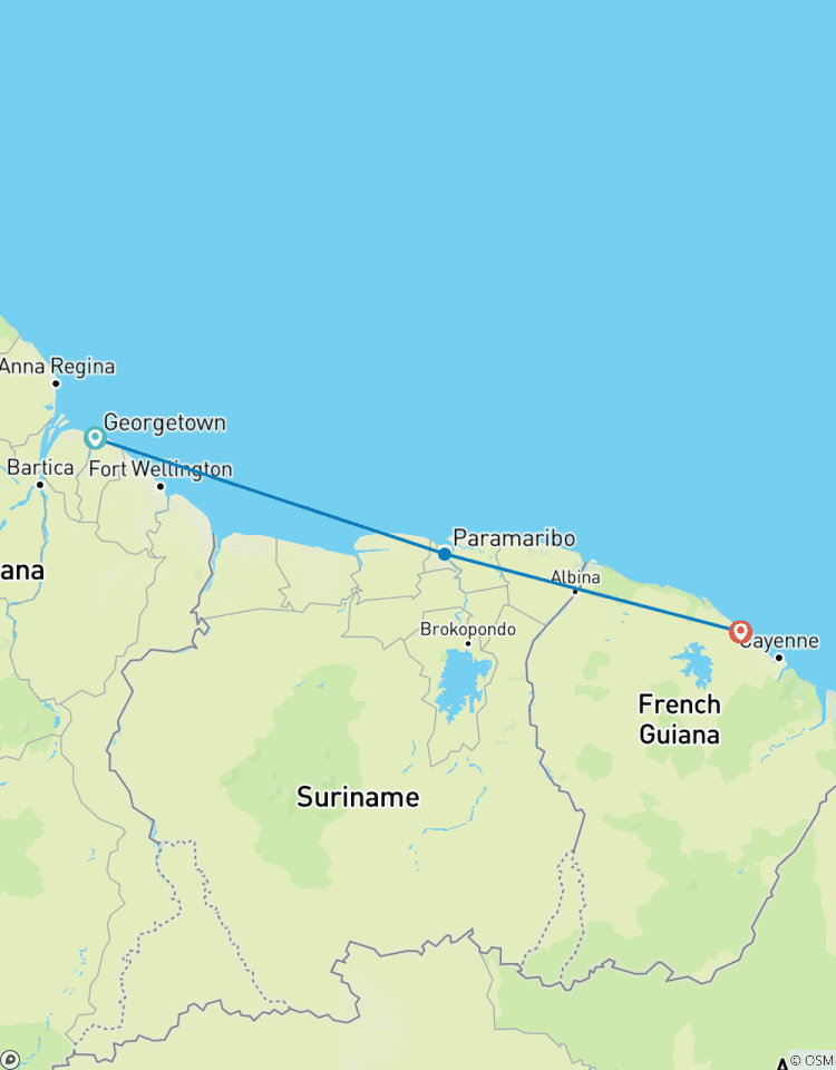 Südamerikas vergessene Ecke - Guyana, Surinam, Französisch-Guayana Rundreise