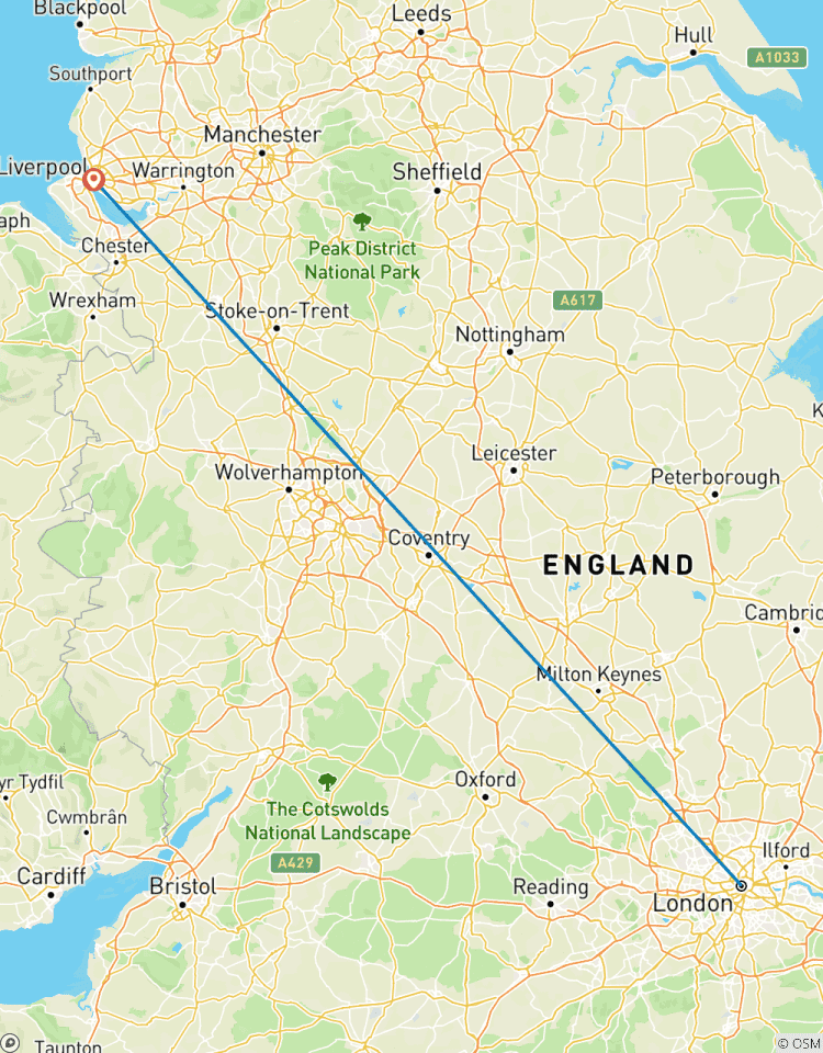 6 Day London And Liverpool By Train Tour