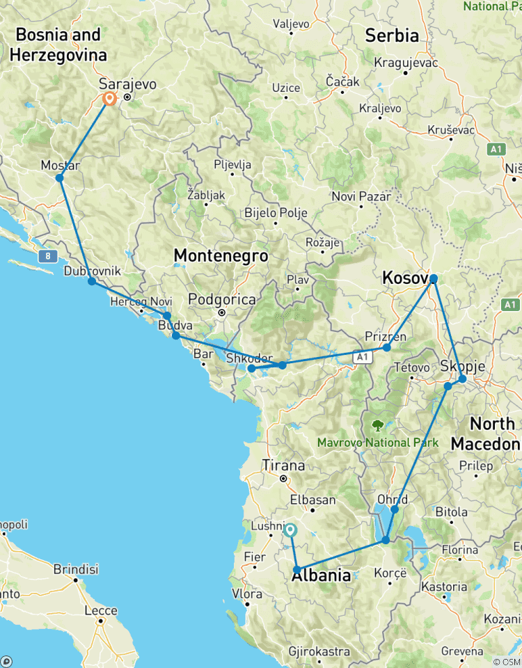 Circuito Experiencia Balcánica Completa: Un viaje de 10 días