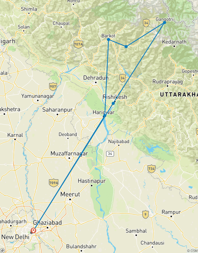Yamunotri Gangotri Do Dham Yatra Paket ab Delhi Rundreise