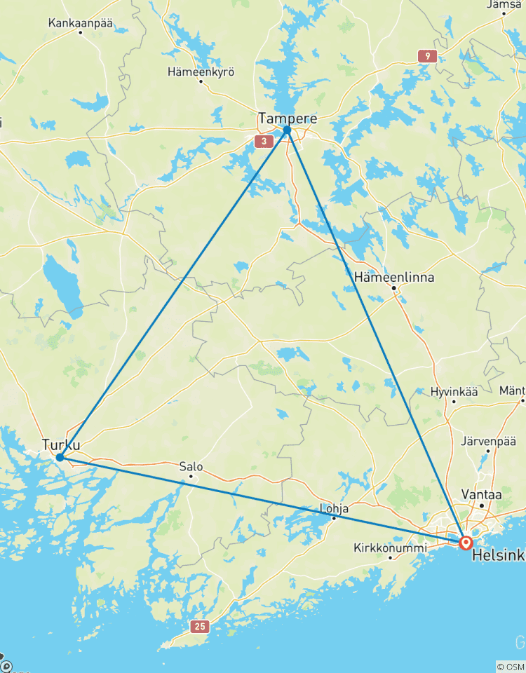 Circuito Aventura por Helsinki, Turku y Tampere