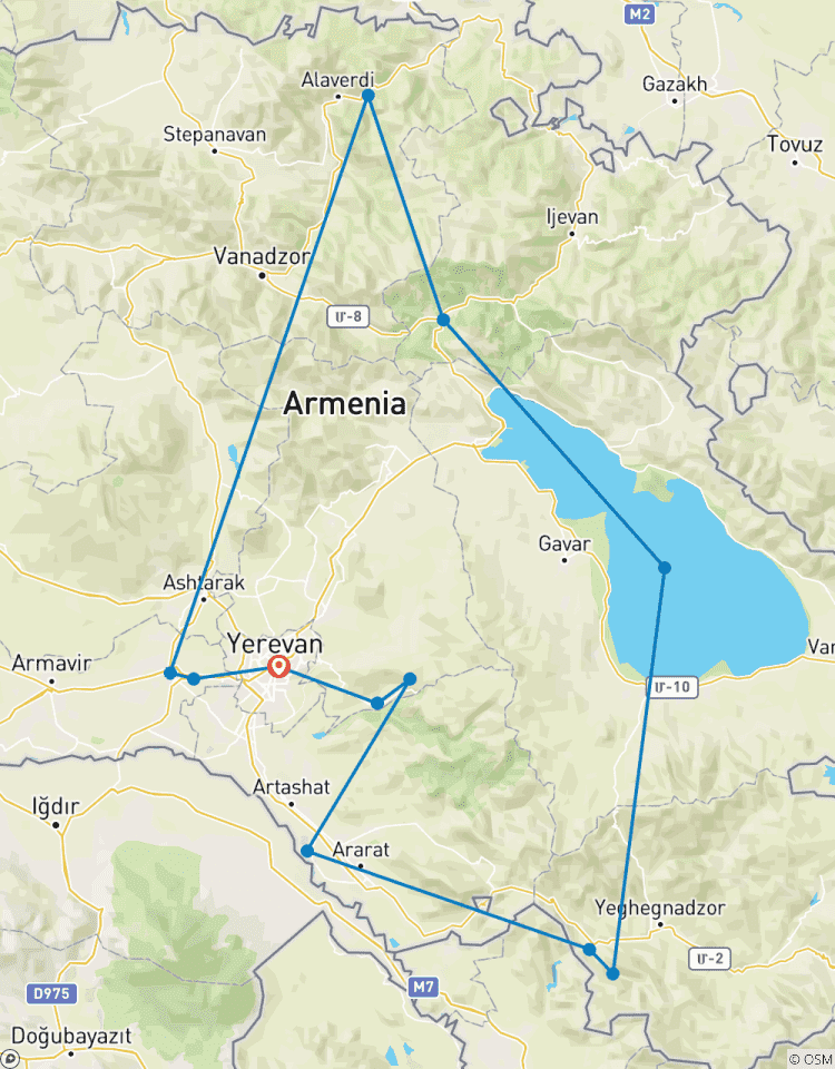 Armenien 8 Tage - Zubucherreise 2026 / MIN 2 PAX circuit