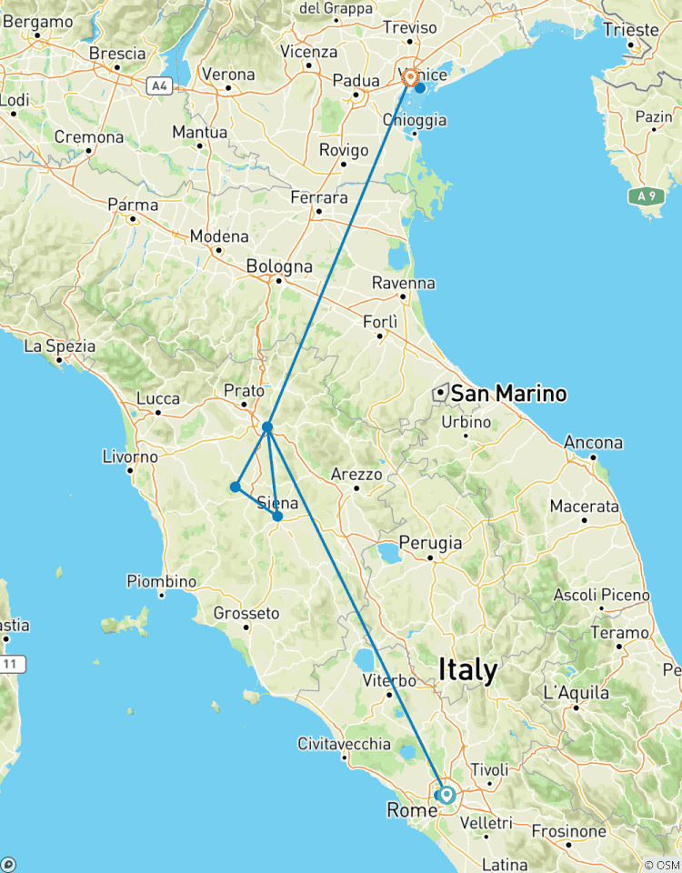 Circuito Italia en tren de alta velocidad - Mestre