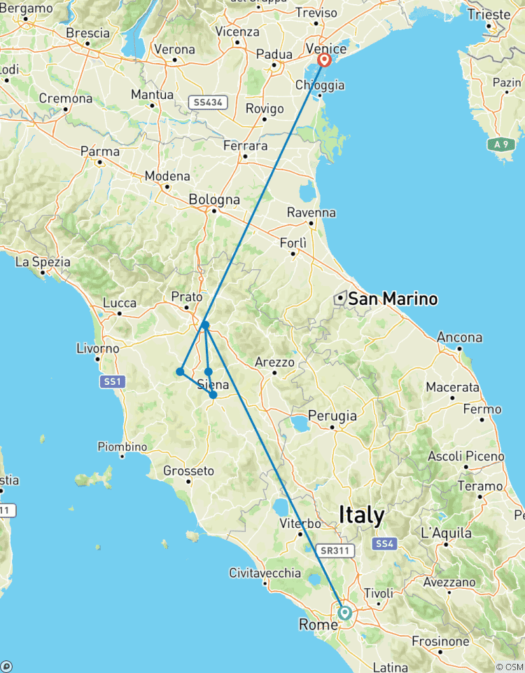 Circuito Italia de lujo en tren de alta velocidad