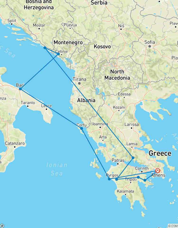 Croisière \"Gems of Greece & Adriatic\" - 13 jours circuit