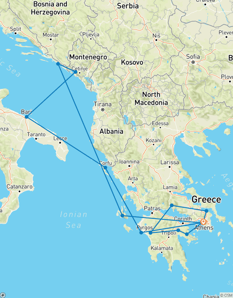 Merveilles de la Grèce antique et croisière dans l\'Adriatique - 14 jours circuit