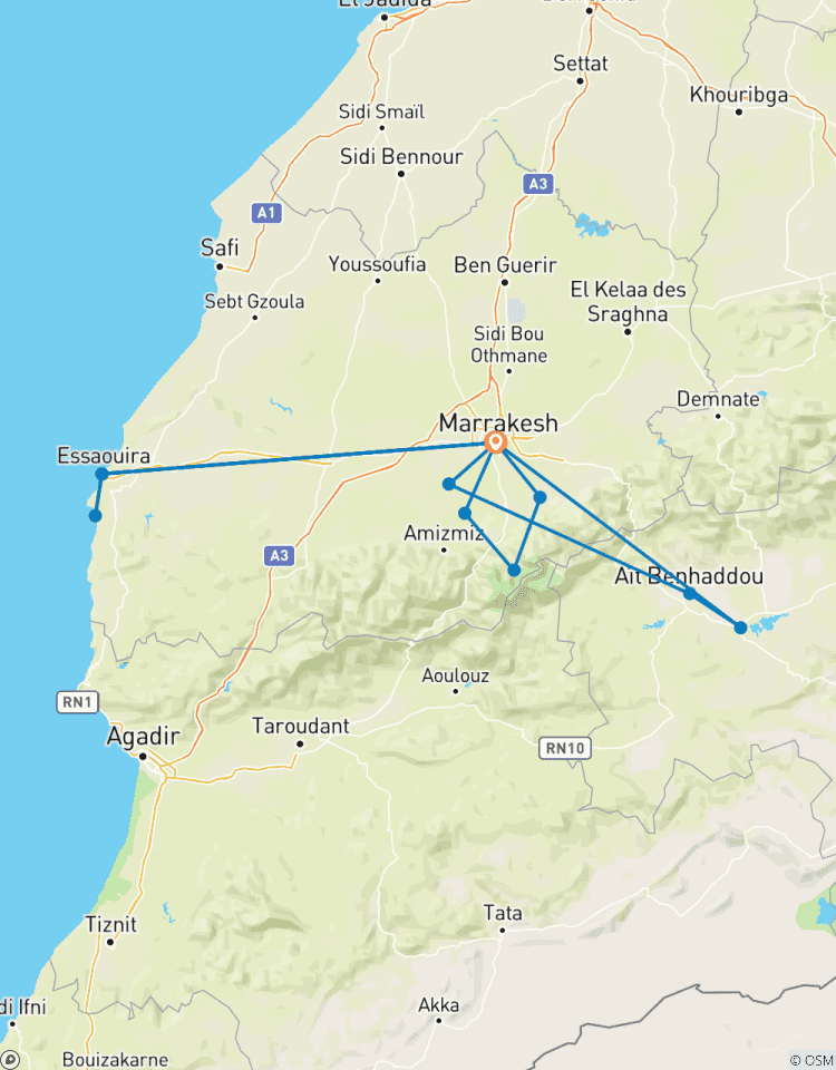 Circuit de 10 jours au Maroc à partir de Marrakech | Sahara et villes impériales circuit