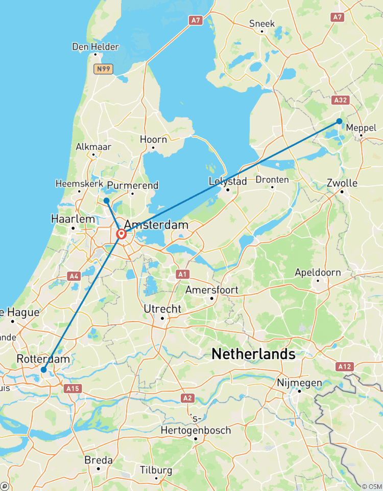 6 Day Amsterdam and Beyond Self-Adventure Tour