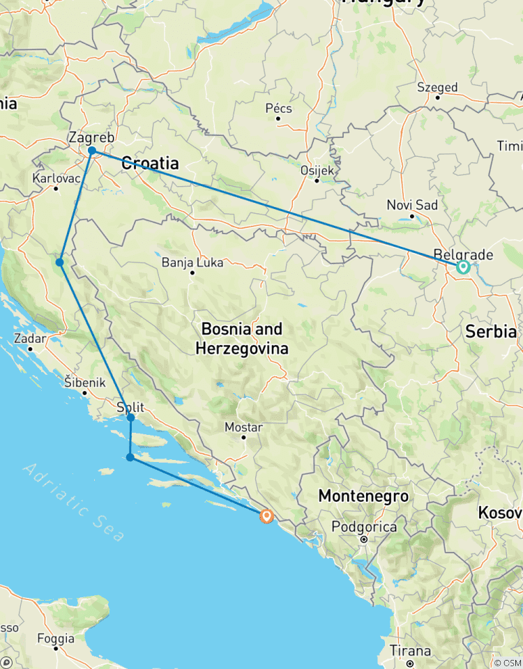 Serbie et Croatie : De Belgrade à Dubrovnik - 7 jours circuit