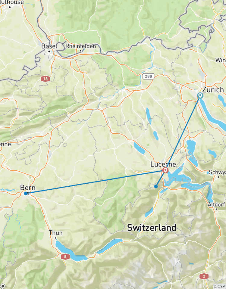 5 Day Lucerne Including Bern, Pilatus And 1 Day Zurich Tour