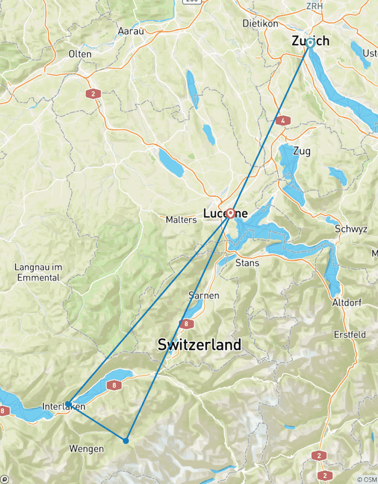 7 Day Zurich And Lucerne By Train Tour