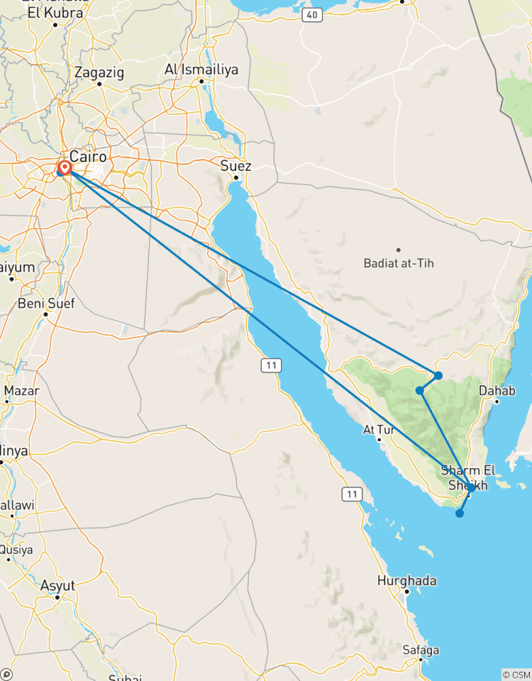 Entdecken Sie das luxuriöse Ägypten Pyramiden & Berg Sinai und Rotes Meer - 7 Tage Rundreise