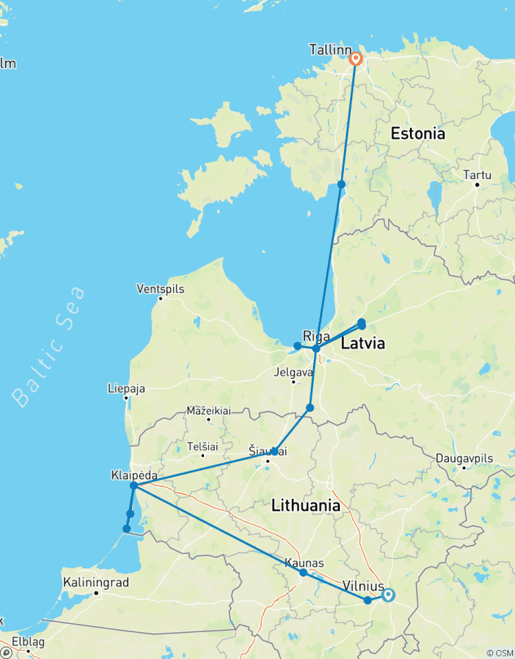 Circuito Encantadora Selección de lo Mejor del Báltico (Viaje Privado de 10 Días)
