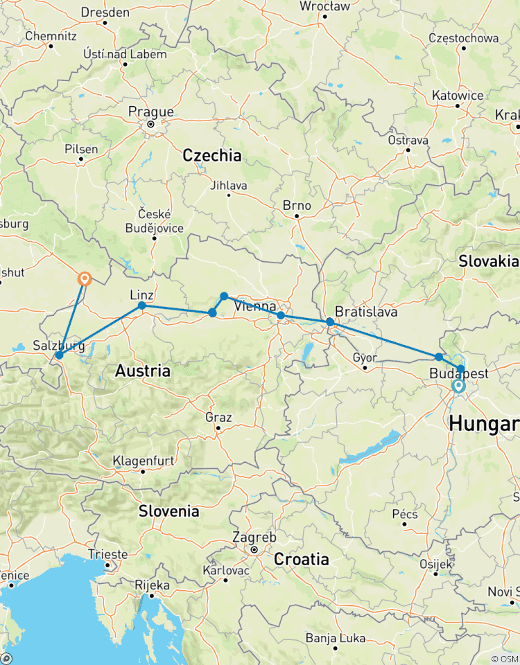 Classical Danube Cruise (Budapest - Passau) (11 destinations) Tour