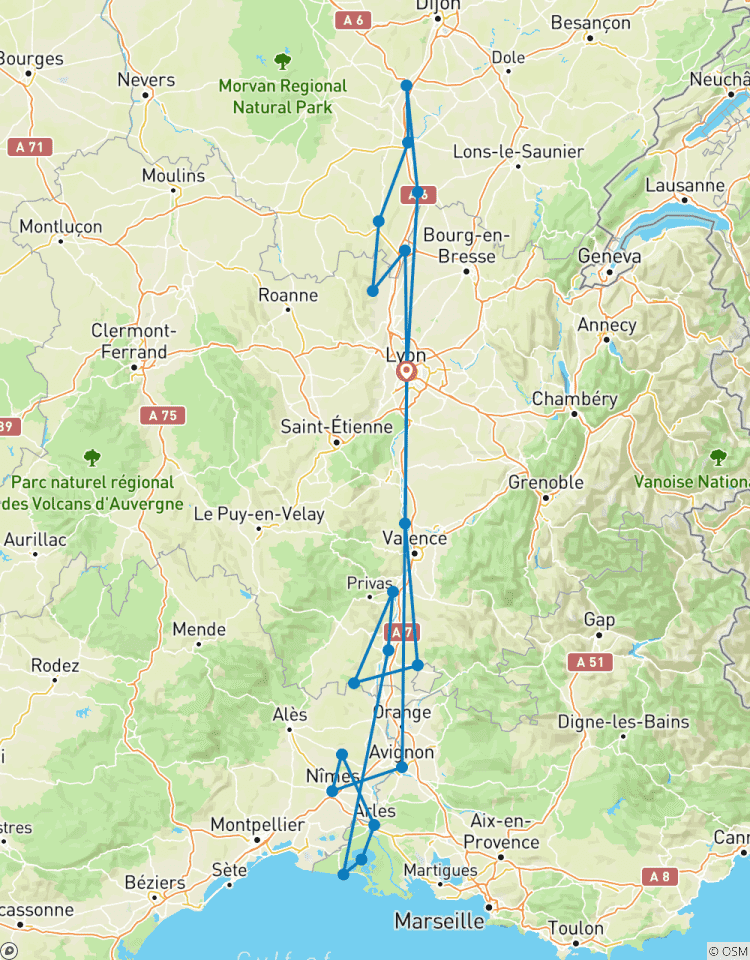 Südfrankreich erleben: Burgund & Provence (Lyon - Lyon) Rundreise