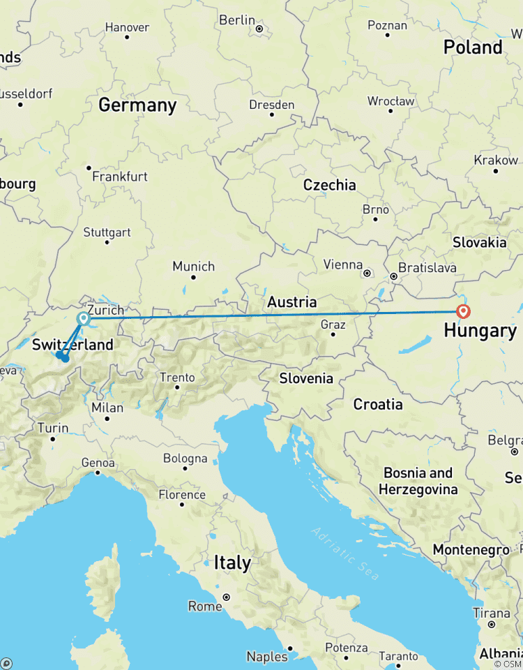 7 Day Zurich And Budapest By Train Tour